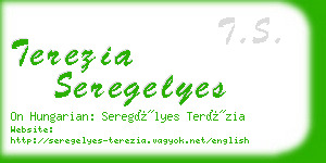 terezia seregelyes business card